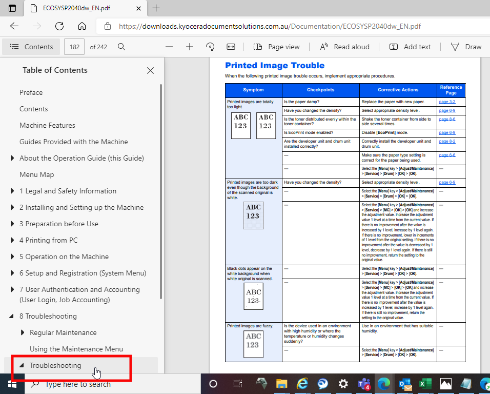 How to fix print quality issues with a Kyocera printer