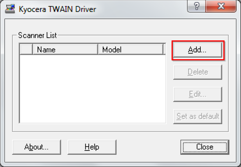 Kyocera twain driver не установлен