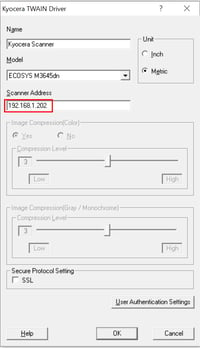Адрес сканера twain kyocera как узнать